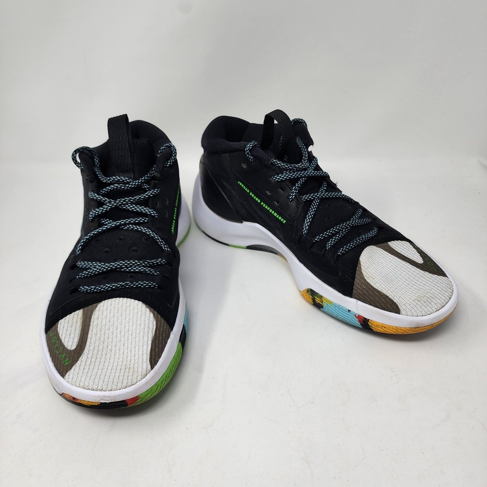 Nike Air Jordan Zoom Separate Black White Green Strike Shoe Men 8.5 DH0249 030 - Picture 1 of 9